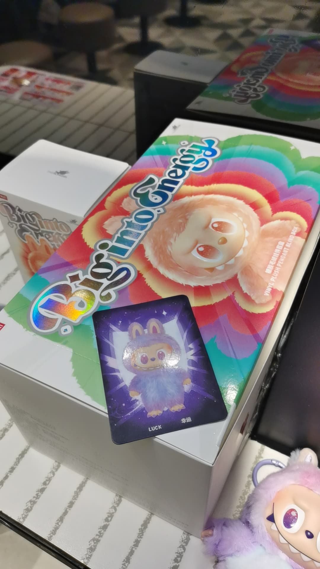 Labubu Big into Energy LUCK ブ　紫 PINK PURPLE NEW BIG INTO ENERGY LABUBU LUCK POPMART VIRAL