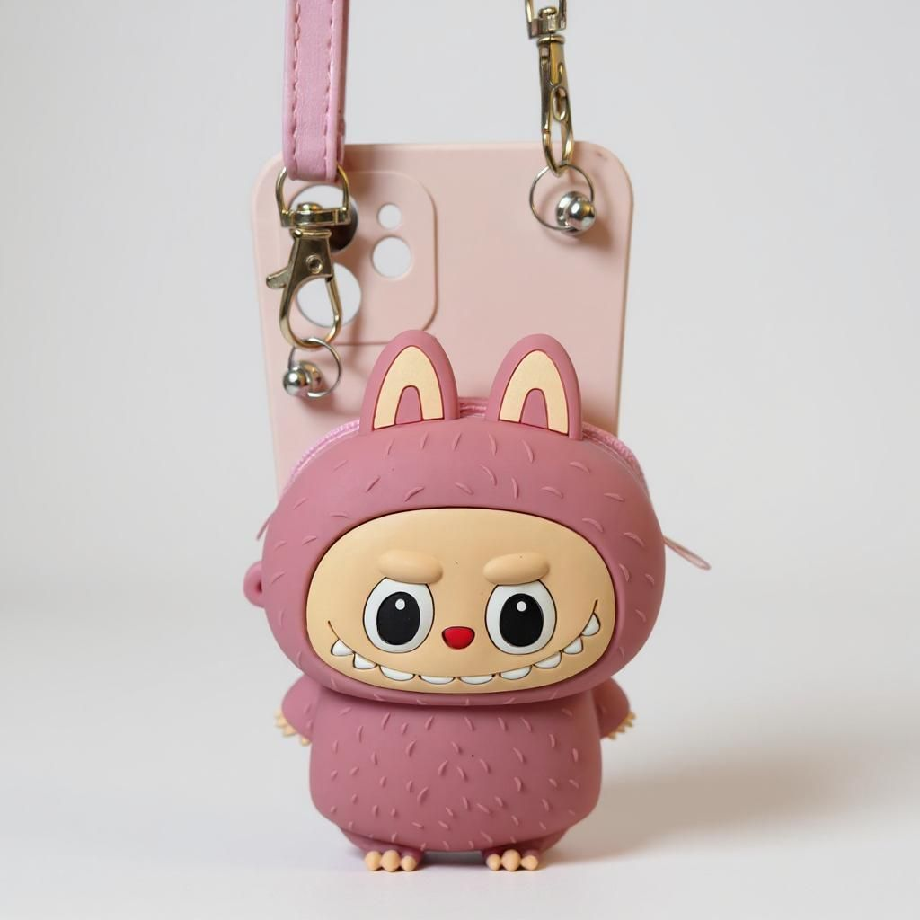 LABUBU COVER IPHONE WITH A WALLET