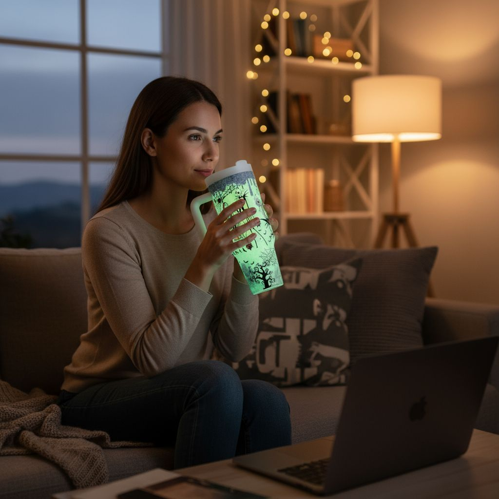Nightmare Before Christmas Glow-in-the-Dark Halloween Tumbler – 40oz