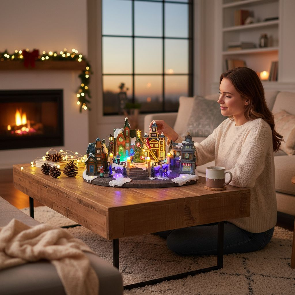 Winterglow Village - Illuminated Christmas Village Display