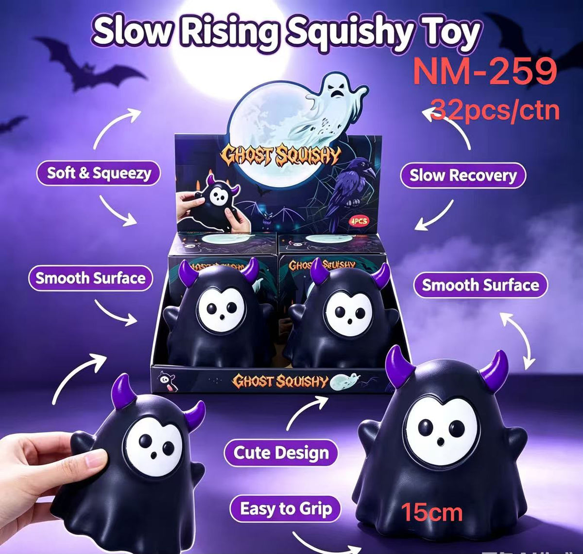 Ghost Slow-Rising Squishy Toy Case NM-259