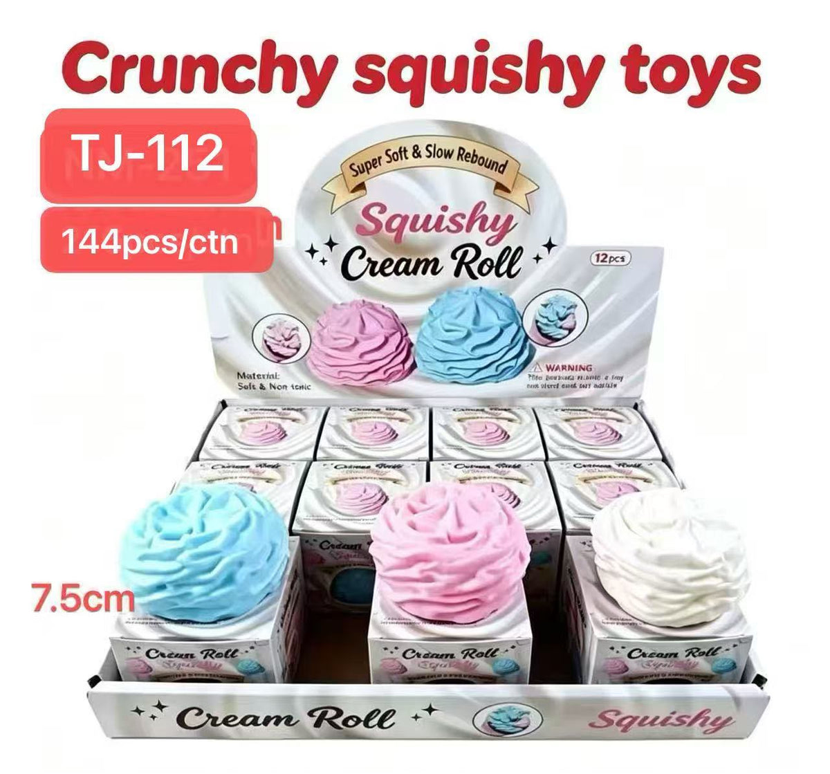 Cream Roll Squishy Toy Case TJ-112