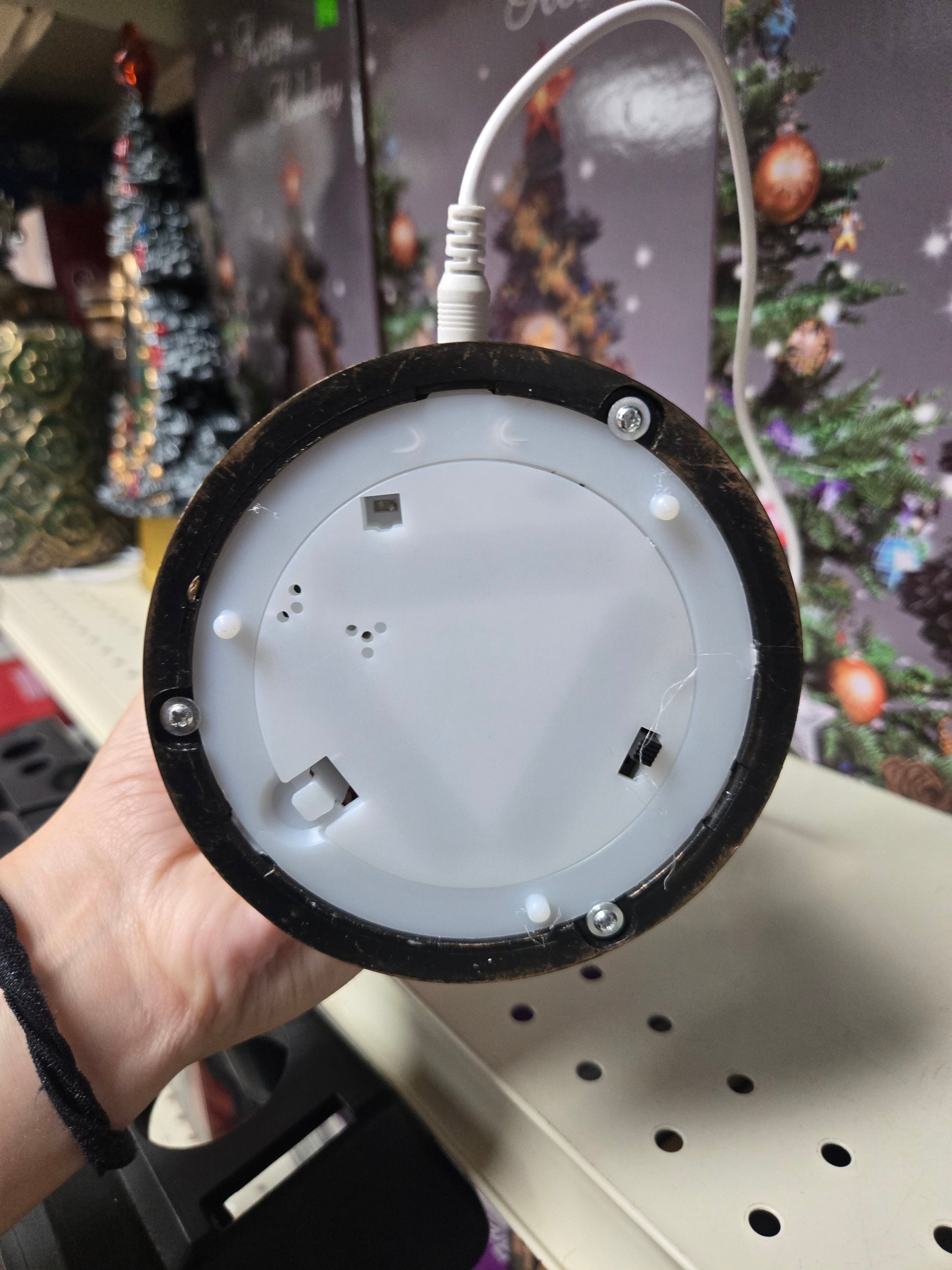 Enchanted Christmas Tree Snow Globe with LED Lights