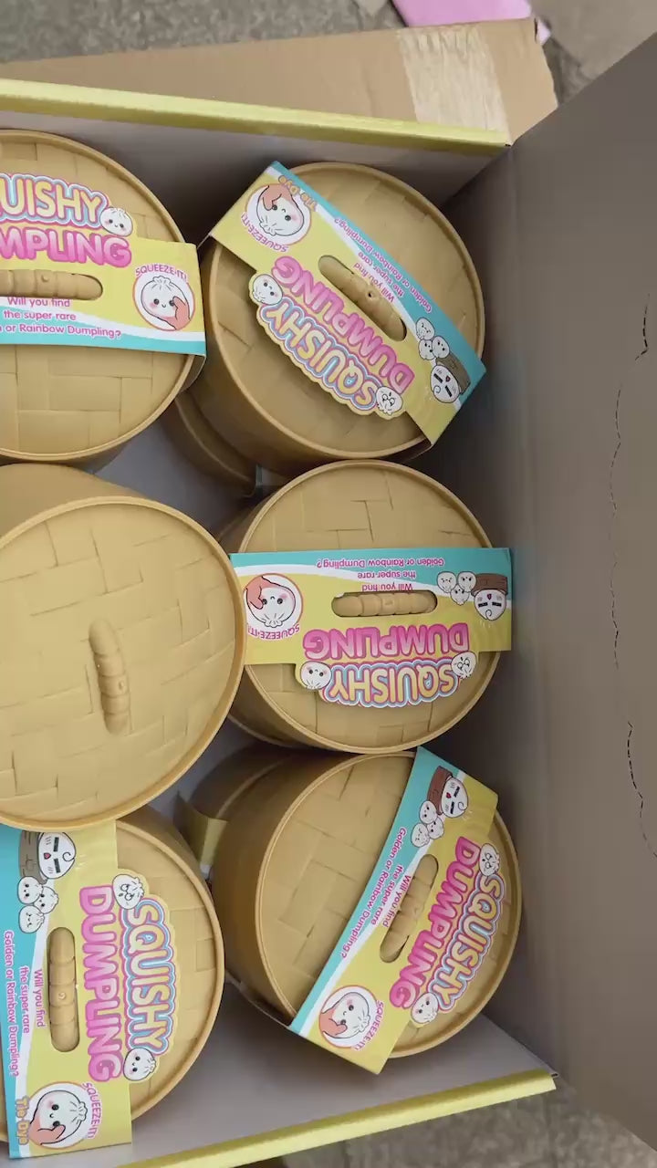 Case Glitter Squishy Dumpling Mystery Sensory Fidget Toy. 12 Pieces