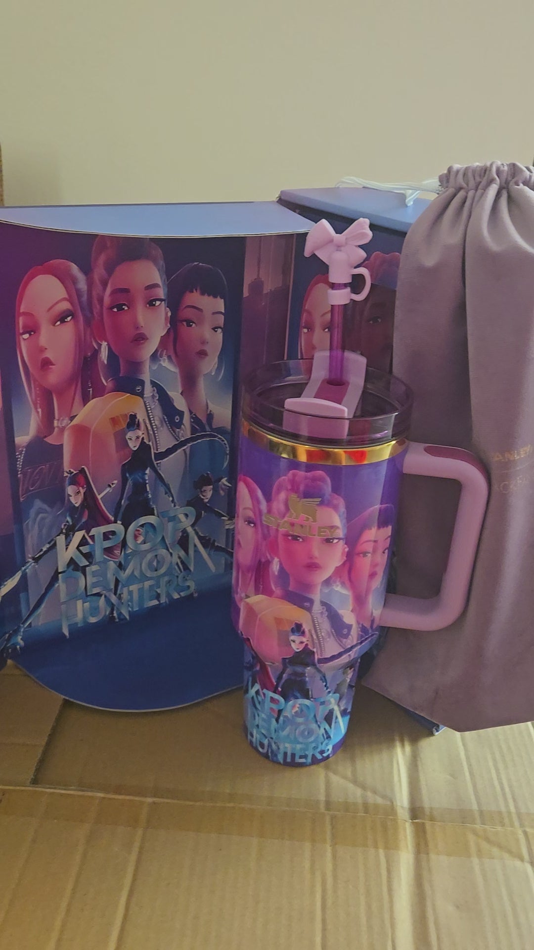 Kpop Demon Hunters Inspired Stanley Cup with Gift Box