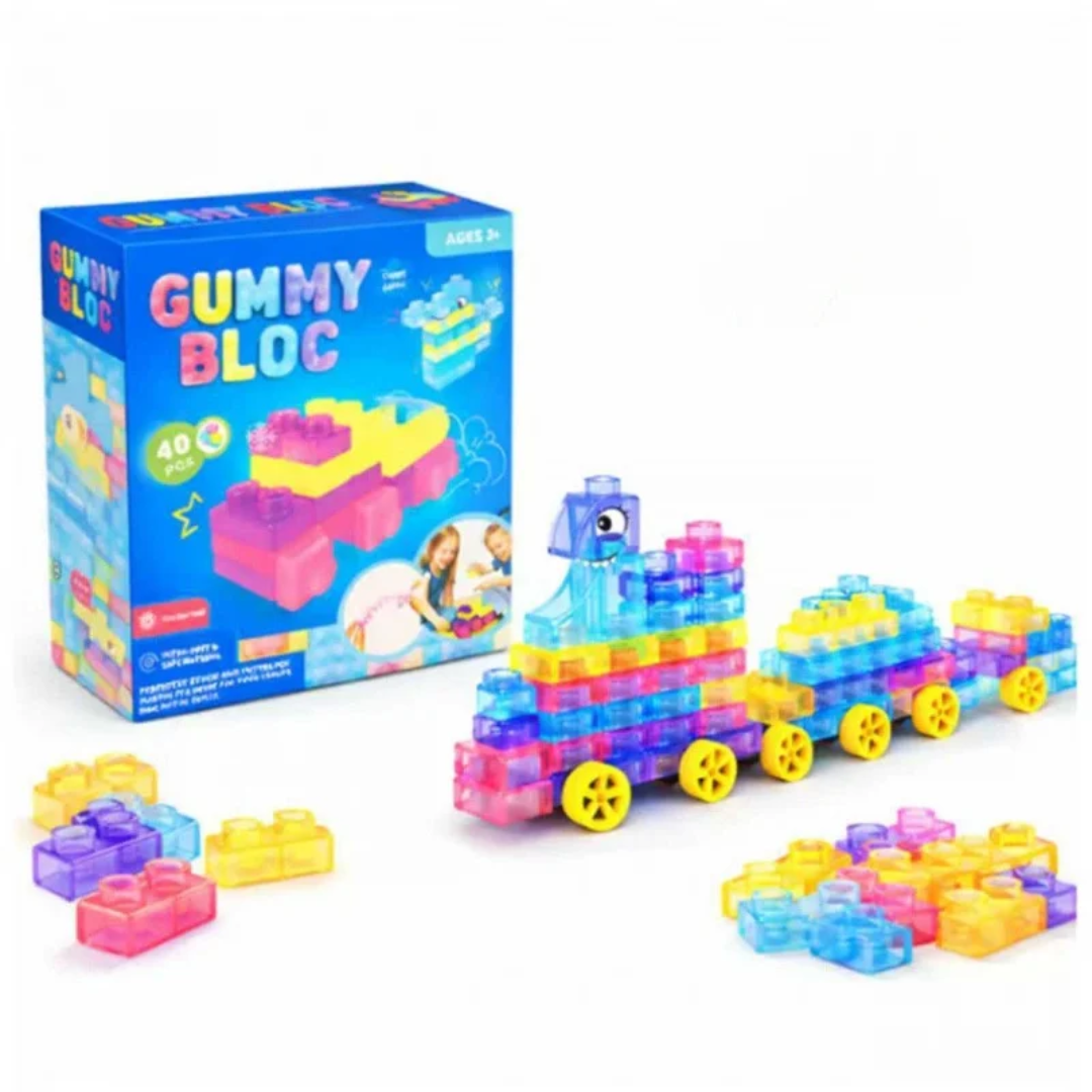 Gummy Bloc – Squishy Building Blocks (40 PCS)