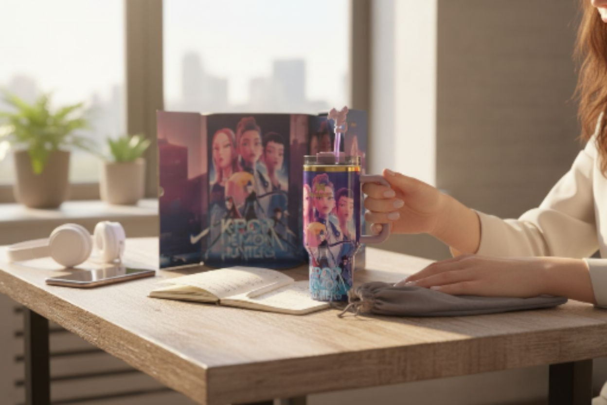 Kpop Demon Hunters Inspired Stanley Cup with Gift Box