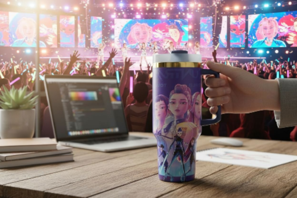 Kpop Demon Hunters Inspired Stanley Cup with Gift Box