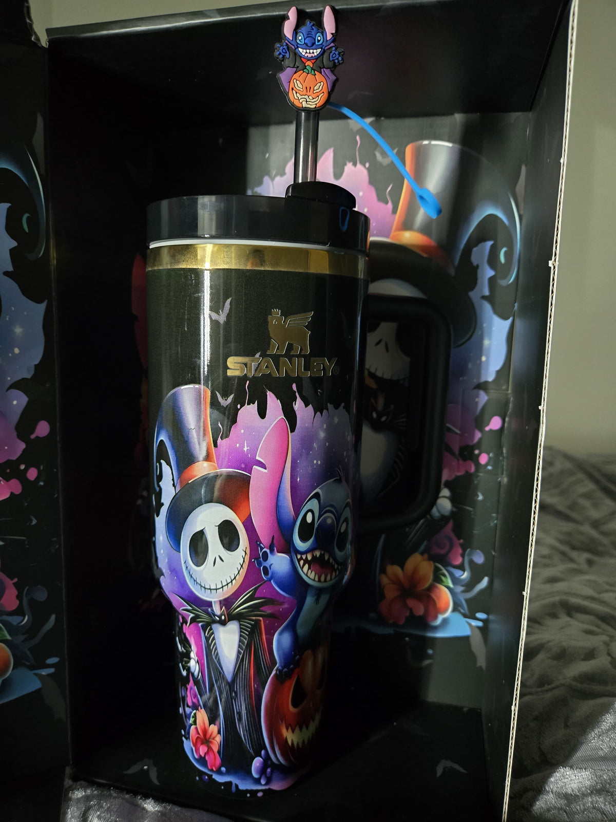 Nightmare Before Christmas vs Stitch. Halloween Edition Stanley cup