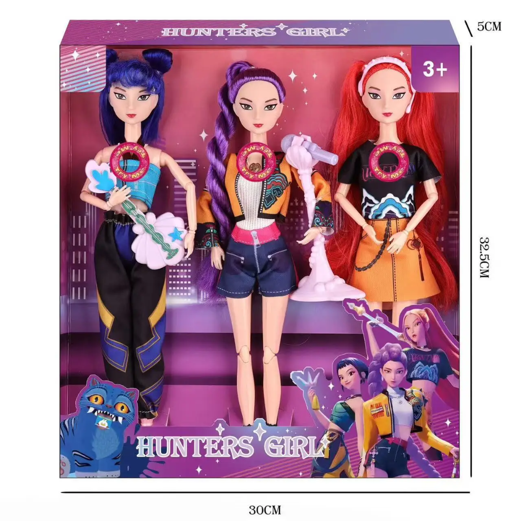 K-Pop Demon Hunters Custom Creation Dolls Set - 3-Piece Collection