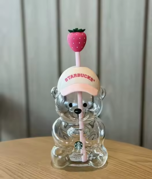 Strawberry Starbucks Inspired Glass Cup Custom/Gift Manufacture