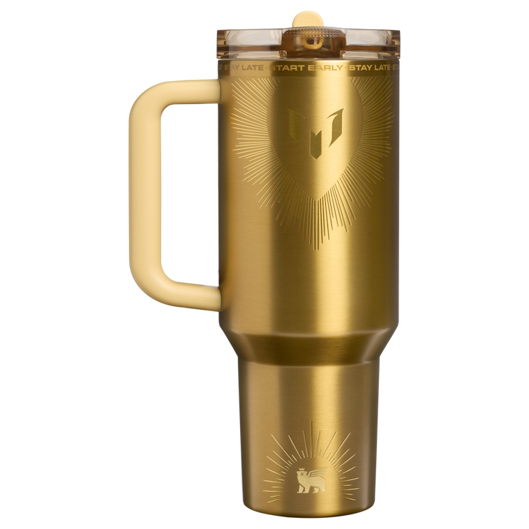 The Messi x Stanley IceFlow™ Tumbler | 40 OZ GOLD EDITION