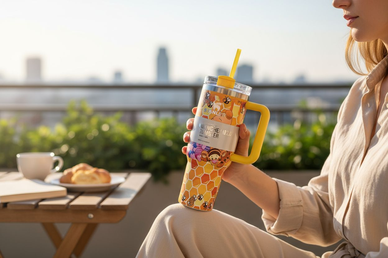 Stanley 40 oz Quencher Tumbler - Winnie The Pooh Honeycomb Edition