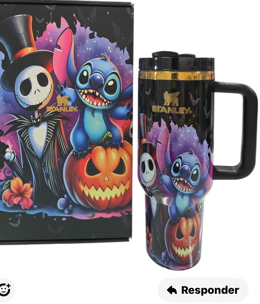 Nightmare Before Christmas vs Stitch. Halloween Edition Stanley cup