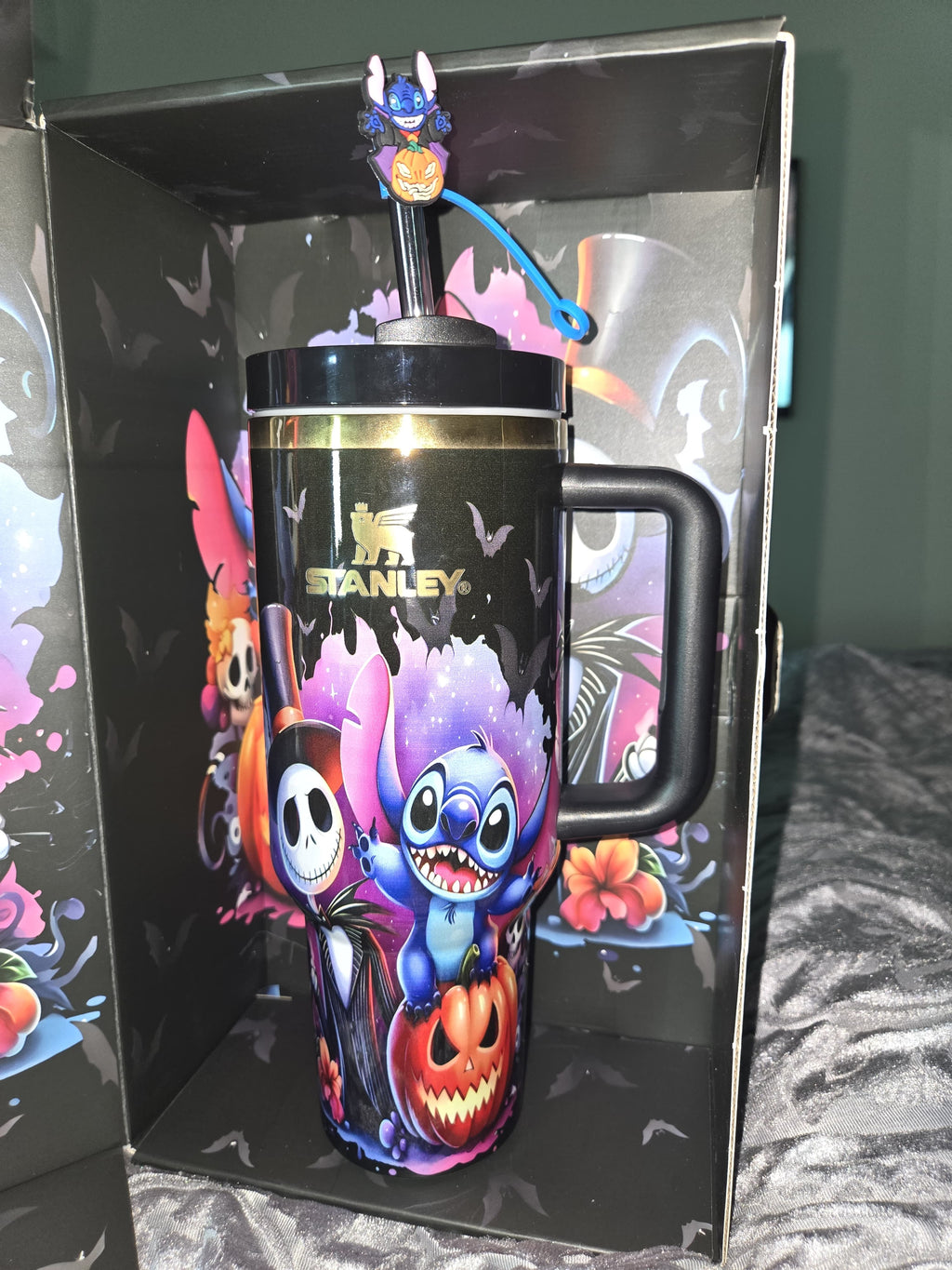 Nightmare Before Christmas vs Stitch. Halloween Edition Stanley cup