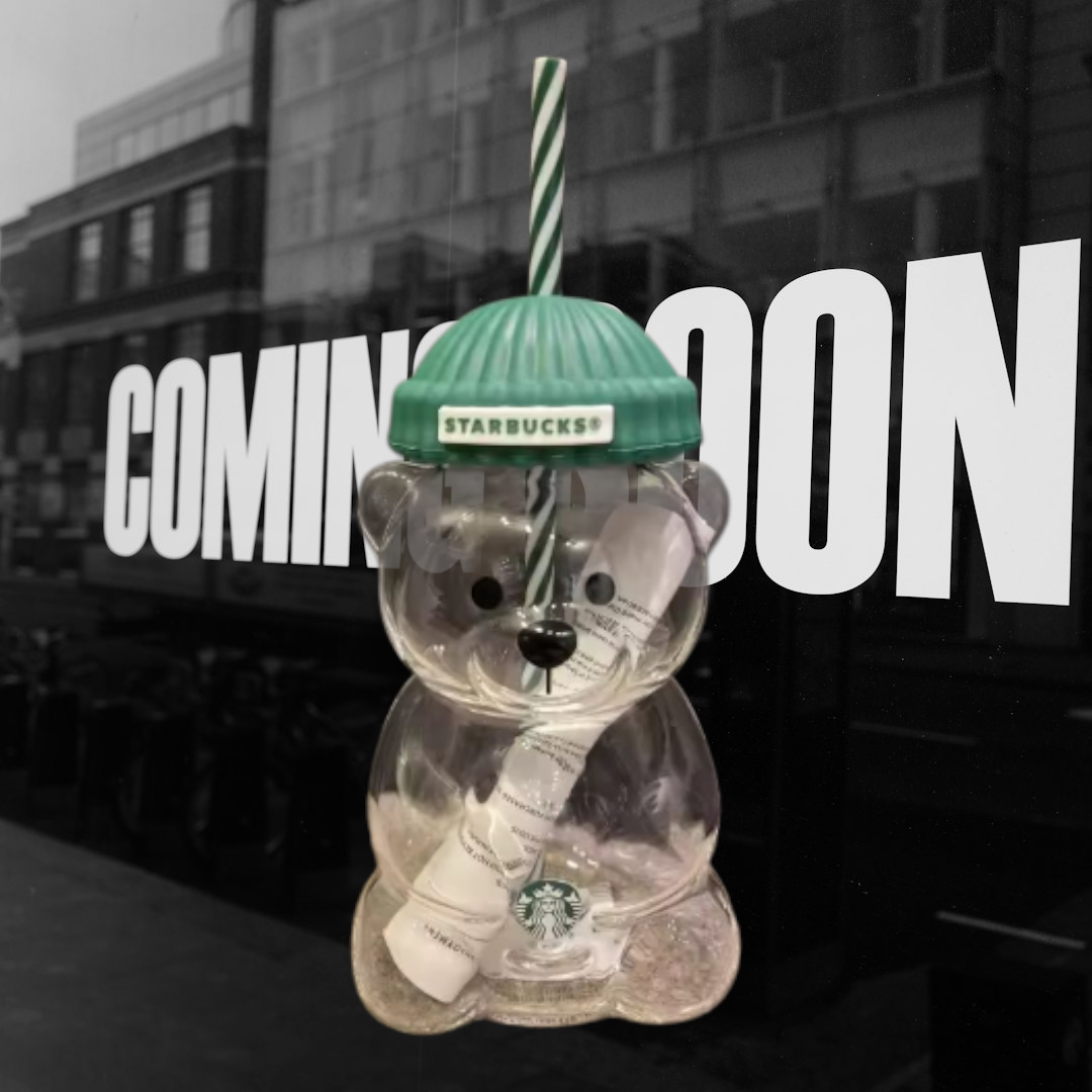 Bearista Starbucks Inspired Glass Cup Custom/Gift Manufacture