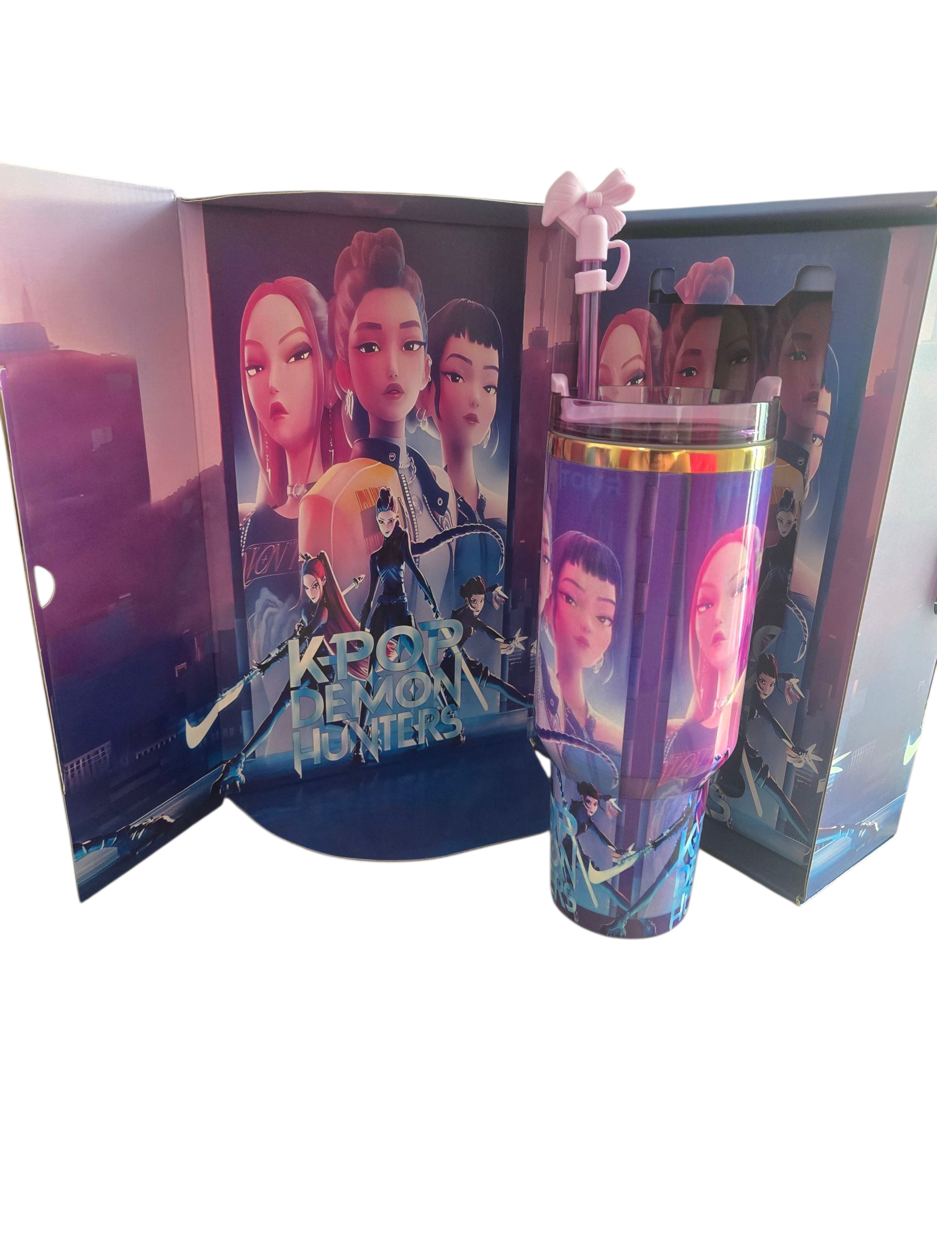 Kpop Demon Hunters Inspired Stanley Cup with Gift Box