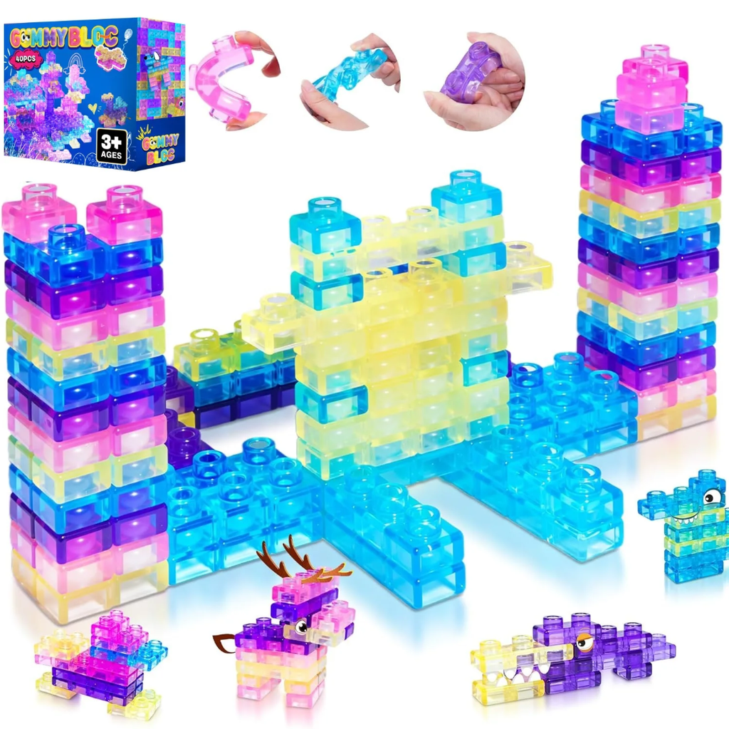 Gummy Bloc – Squishy Building Blocks (40 PCS)