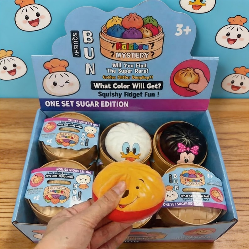 Mystery Dumpling Squishy Set™ – Sugar Edition (12pcs Collectible Characters)