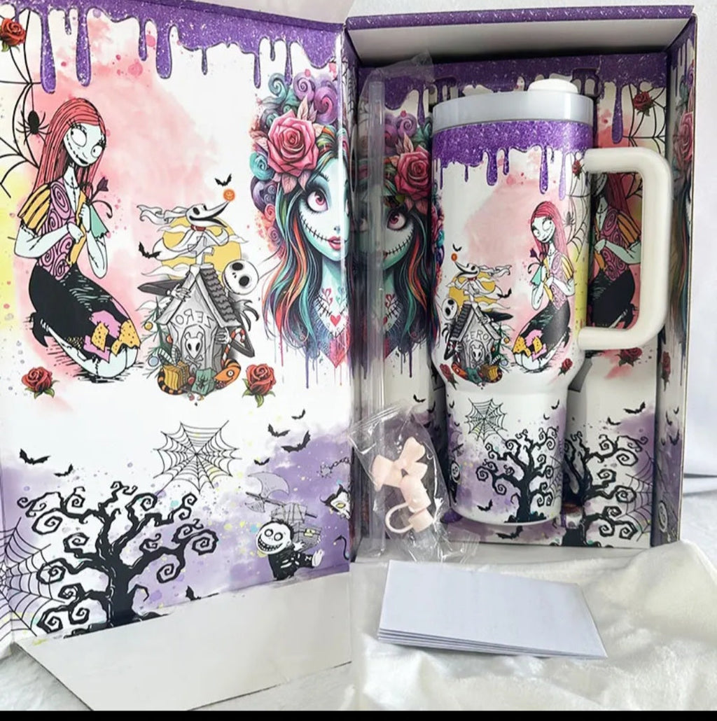 Nightmare Before Christmas Glow-in-the-Dark Halloween Tumbler – 40oz